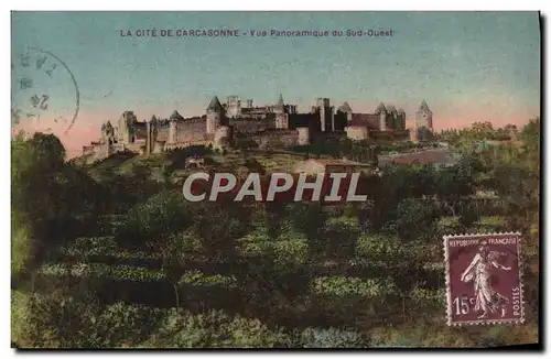 Cartes postales La Cite de Carcassonne Vue Panoramique du Sud Quest