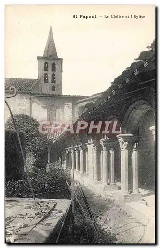 Cartes postales St Papoul Le Cloitre et l&#39Eglise