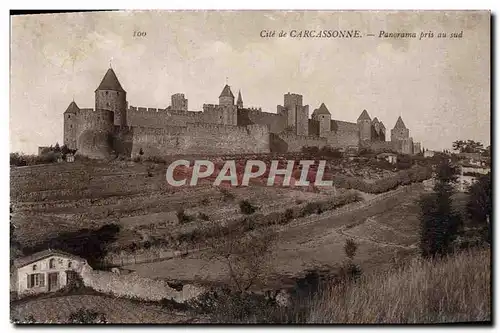 Cartes postales Cite de Carcassonne Panorama pris au sud