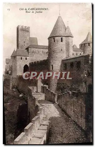 Cartes postales Cite de Carcassonne Tour de Justice