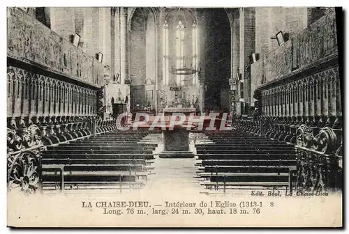 Cartes postales Le Chaise Dieu Interieur de l'Eglise
