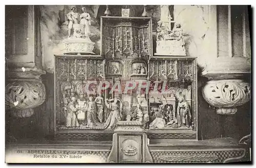 Cartes postales Abbeville Eglise Saint Paul Retable du XV e siecle