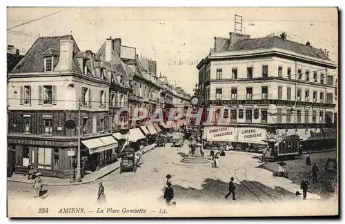 Cartes postales Amiens La Place Gambetta