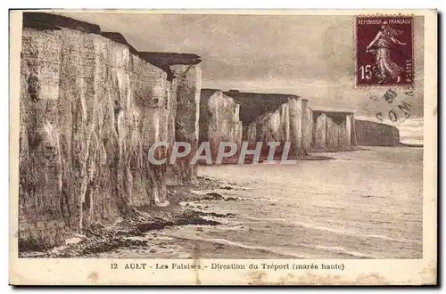 Cartes postales Ault Les Falaises Direction du Treport Maree haute