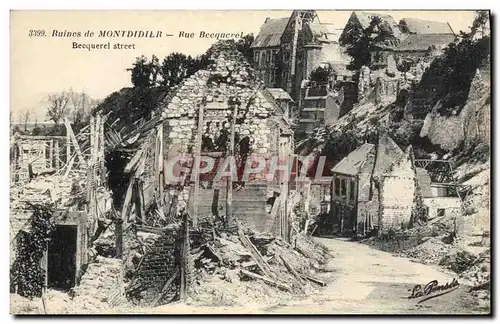 Cartes postales Ruines de Montdidier Rue Becquerel Militaria