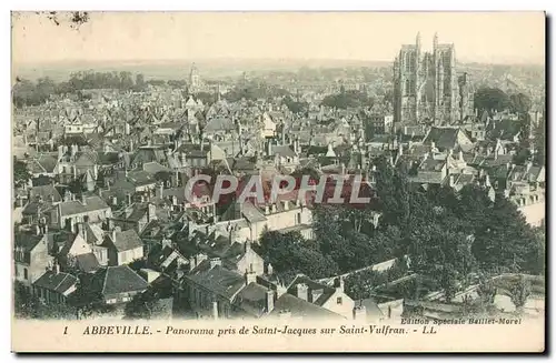 Cartes postales Amiens Panorama pris de Saint Jacques sur Saint Vulfran