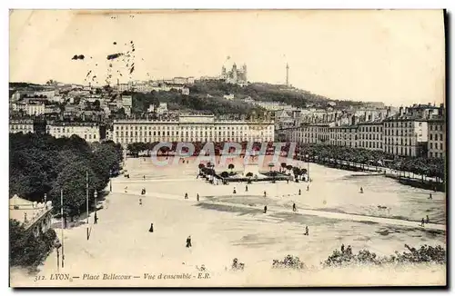 Cartes postales Lyon Place Bellecour Vue d&#39ensemble