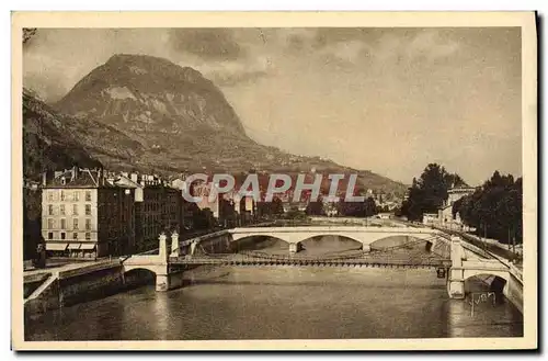 Ansichtskarte AK Grenoble Vue Generale Sur les Quais la Tronche et le Saint Eynard