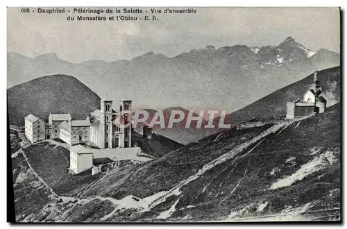 Ansichtskarte AK Dauphine Pelerinage de la SAlette Vue d&#39ensemble du monastere et l&#39Obiou