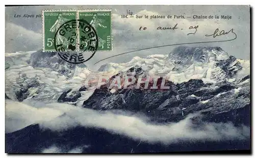 Cartes postales Sur le plateau de Paris Chaine de la Meije