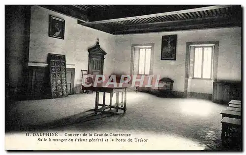 Ansichtskarte AK La Grande Chartreuse Couvent Salle a manger du prieur general et la porte du Tresor