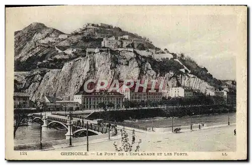 Cartes postales Grenoble Le Pont De L&#39Esplanade Et Les Forts