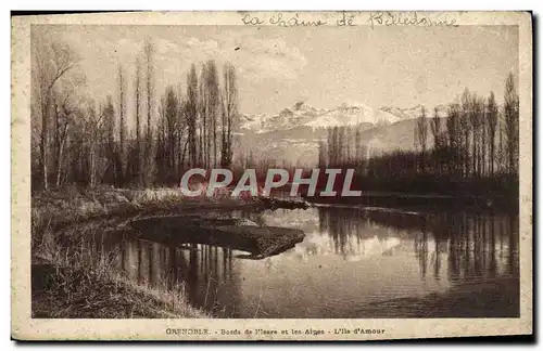 Cartes postales Grenoble Bords de L&#39Isere et les Alpes L&#39Ile d&#39amour