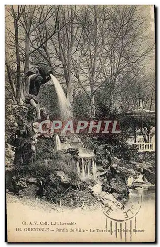 Ansichtskarte AK Grenoble Jardin de Ville Le Torrent d&#39Urbain Basset