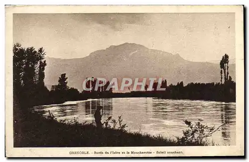 Cartes postales Grenoble Bords de l&#39Isere et le Moucherotte Soleil couchant