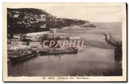 Cartes postales Nice Entree du Port Mont Boron Bateaux