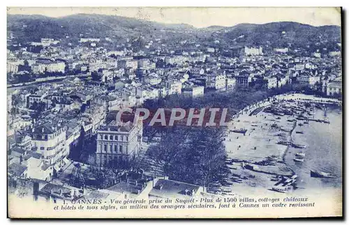 Cartes postales Cannes Vue Generale Prise du Suquet