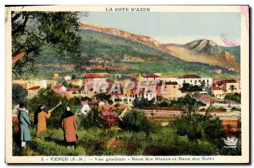 Cartes postales Vence Vue Generale Baou des Blancs et Baou des Noirs