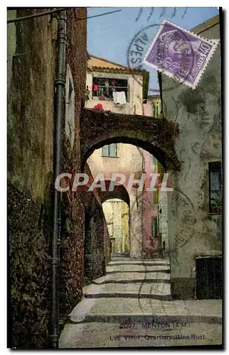 Cartes postales Menton Les Vieux Quartiers Une rue