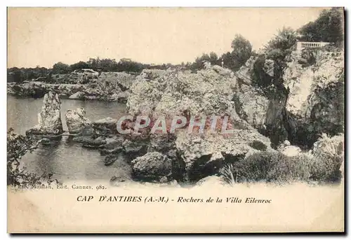 Cartes postales Cap d&#39Antibes Rochers de la villa Eilenroc