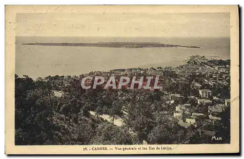 Cartes postales Cannes Vue Generale et les Iles de Lerins