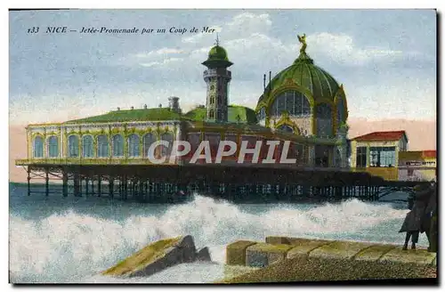 Cartes postales Nice Jetee promenade par un coup de mer