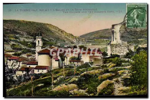 Cartes postales La Turbie L&#39eglise et la tour d&#39Auguste