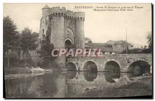 Cartes postales Parthenay Sortie St Jacques et Pont sur le Thouet