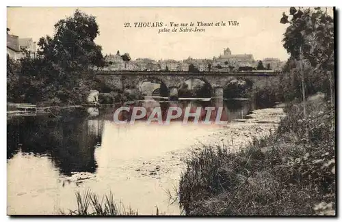 Cartes postales Thouars Vue Sur le Thouet et la Ville prise de St Jean