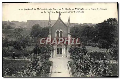 Cartes postales Jardins de la Maison mere des soeurs de la Charite de Nevers Soubirous