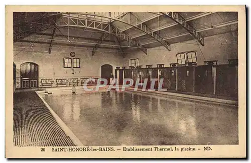 Cartes postales Saint Honore les Bains Etablissement thermal La piscine