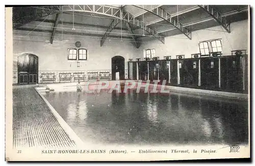 Cartes postales Saint Honore les Bains Etablissement thermal La piscine