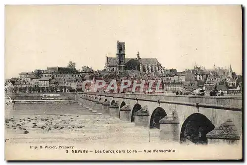 Cartes postales Nevers Les Bords de la Loire Vue d&#39ensemble