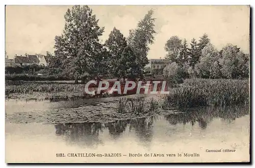Cartes postales Chatillon en Bazois Bords de l&#39Aron Vers le moulin