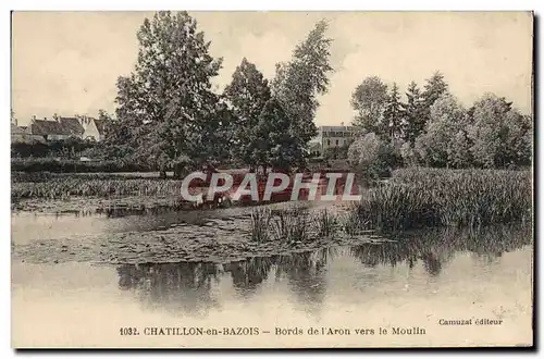 Cartes postales Chatillon en Bazois Bords de l'Aron Vers le moulin