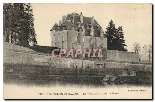 Cartes postales Chatillon en Bazois le chateau vu de la gare
