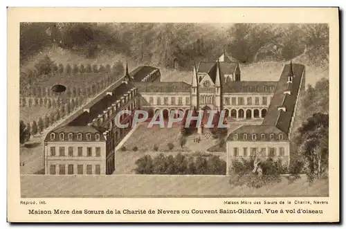 Cartes postales Maison mere des soeurs de la Charite de Nevers ou couvent Saint Gildard Vue a vol d&#39osieau