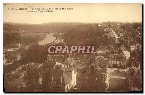 Cartes postales Clamecy Le Crot Pinson et la Vallee de l&#39Yonne pris de la tour St Martin