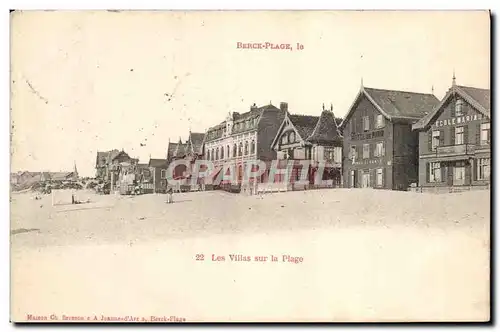 Cartes postales Berck Plage Les villas sur la plage Ecole Mariaud