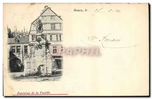 Cartes postales Rouen Fontaine de la pucelle