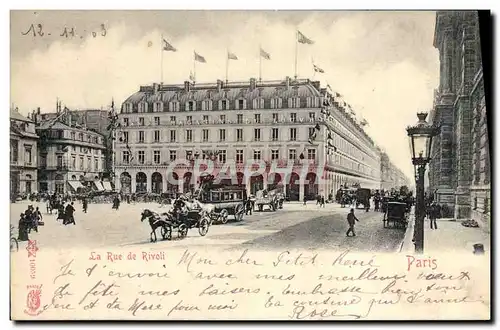 Cartes postales Paris La Rue de Rivoli