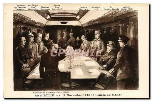 Cartes postales Armistice Novembre Militaria