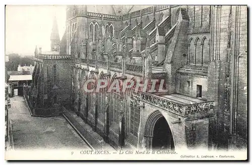 Cartes postales Coutances Le Cote Nord de la Cathedrale