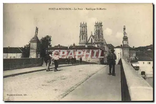 Cartes postales Pont A Mousson Le Pont Basilique Saint Martin