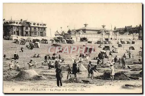 Cartes postales Mers Les Bains La Plage et le Casino