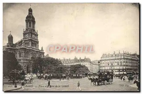 Ansichtskarte AK Paris Place et Eglise de la Trinite