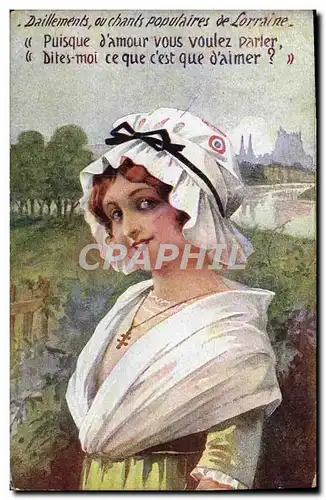 Cartes postales Femme Folklore Lorraine