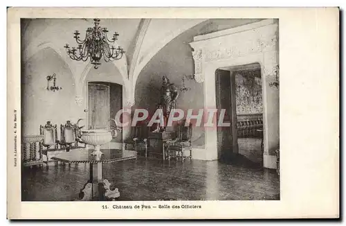 Cartes postales Pau Salle des Oificiers Chateau