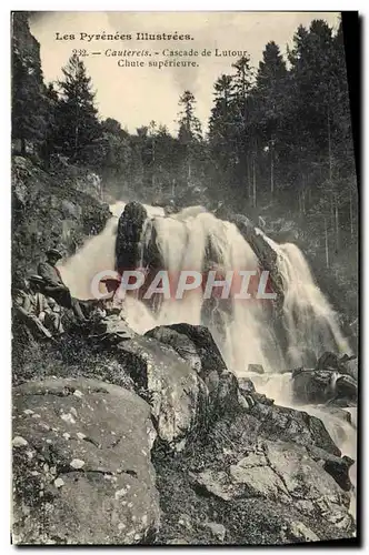 Ansichtskarte AK Cauterets Cascade de Lutour Chute superieure