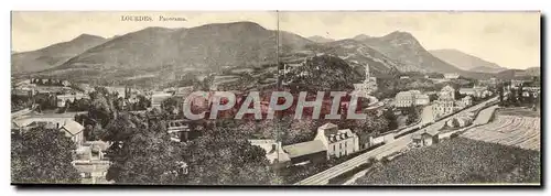 Ansichtskarte AK CARTE TRIPLE Lourdes Panorama